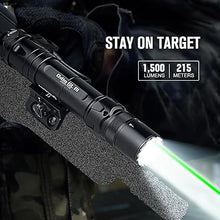 Load image into Gallery viewer, OLIGHT Odin GL M 1500 Lumens MLOK Mount Rechargeable Tactical Flashlight with Green Beam and White LED Combo, Removable Slide Rail Mount and Dual-Button Remote Pressure Switch
