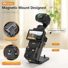 Load image into Gallery viewer, Magnetic Mount Stand Compatible with DJI Osmo Pocket 3, Upgraded Pocket3 Accessories Adapter Clamp Magnet Suction Case Holder on Desktop, Vertical Surface, 180° Adjustable Handle, Black
