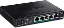 Load image into Gallery viewer, TRENDnet 5-Port Unmanaged 2.5G PoE+ Switch, Fanless, Compact Desktop Design, Metal Housing, 2.5GBASE-T Ports, IEEE 802.3bz, 55W PoE Budget, Black, TPE-TG350
