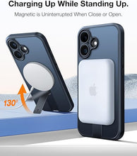 Load image into Gallery viewer, TORRAS Magnetic 360°Stand Case for iPhone 16 Case, [Full Camera Protection] [Fit for MagSafe][16FT Mil-Grade Drop Protection] Slim Frosted Case for 16 iPhone Phone Case with Kickstand (6.1&quot;), Black
