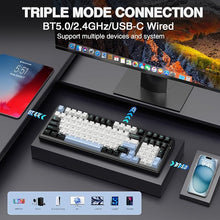 Load image into Gallery viewer, AULA F99 Wireless Mechanical Keyboard,Tri-Mode BT5.0/2.4GHz/USB-C Hot Swappable Custom Keyboard,Pre-lubed Linear Switches,Gasket Structure,RGB Backlit Gaming Keyboards for PC/Tablet/Xbox/PS4/PS5
