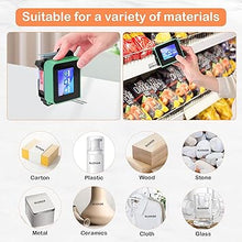 Load image into Gallery viewer, TIJ-T1 Portable Handheld Inkjet Printer, Mini Handheld Printer with Solvent Quick Drying Ink Cartridge Pocket Inkjet Coding Machine for Date Logo Batch Series Number Barcode QRCode etc
