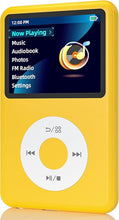 Load image into Gallery viewer, Y1 Mp3 Player with Bluetooth 128G Innioasis Version Upgrade Portable Mini HiFi Sound Bluetooth Walkman Digital Music Player 2.4&quot; Screen Nice Gift for 2025 Yellow
