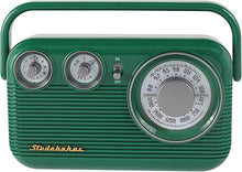 Load image into Gallery viewer, Studebaker SB2003 Retro Portable AM FM Radio | Built in Speaker | AC Powered/Battery | Aux-in Cable (Bundle) (Green)
