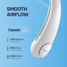Load image into Gallery viewer, Portable Neck Fan - 3 Speed Rechargeable Bladeless Neck Fan, Adjustable Personal Neck Fan For Women &amp; Men Modern Design, Great Cooling Fan For Travel, Outdoors &amp; Sports
