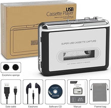 Load image into Gallery viewer, DigitNowCassette Tape To CD Converter Via USB,Portable Cassette Player Capture Audio Music Compatible With Laptop and Personal Computer, Convert Walkman Tape To MP3 Format

