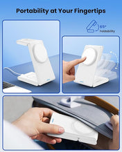 Load image into Gallery viewer, 3 in 1 Wireless Charging Station for MagSafe, Foldable Magnetic Wireless Charger Stand for Multiple Devices, Wireless Charger for iPhone 16/15/14/13/12, Apple Watch 9/8/7/6/SE/5/4/3/2, AirPods 3/2/Pro
