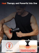 Load image into Gallery viewer, Deep Tissue Massage Gun with Heated Head, Handheld Muscle Massage Gun with Carry Case, Electric Muscle Massage Gun with 6 Replacements for Athletes Home Gym Christmas Gift, FSA and HSA Eligible
