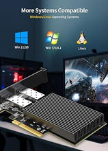 Load image into Gallery viewer, 10Gb Dual LAN SFP PCI-e Network Card, Intel 82599(X520-DA2) Controller, NICGIGA 10Gbps Ethernet Adapter, 2 * 10Gbe SFP Port, 10G NIC Card, Support Windows/Windows Server/Linux/VMware
