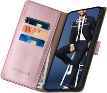 Load image into Gallery viewer, SUANPOT Compatible with iPhone 16 Pro Max 6.9&quot; Wallet case with RFID Blocking Credit Card Holder,Flip Book PU Leather Protective Cover Women Men for Apple 16 Pro Max Phone case Rose Gold
