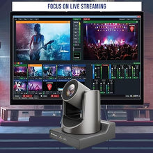 Load image into Gallery viewer, AVKANS PTZ Camera HDMI 30x Optical Zoom 3G-SDI USB IP Live Streaming AI Tracking Camera, IP PoE Camera, HDMI PTZ Camera for Church Event Livestream Services vMix OBS Wirecast
