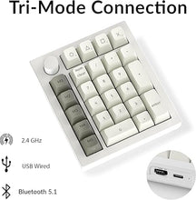 Load image into Gallery viewer, Keychron Q0 Max Wireless Custom Mechanical Numpad, 2.4 GHz/Bluetooth 5.1/Wired QMK Number Pad, RGB Hot-Swappable with Gateron Banana Switch for Laptop Mac Windows Linux - White
