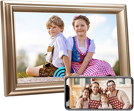 WiFi Digital Picture Frame 10.1Inch IPS 1280x800HD Cloud Smart Digital Photo Frame,16GB Storage, Wall Mountable, Auto-Rotate, Share Photos via App, Send Photos from Anywhere