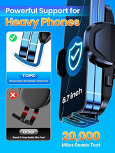 Load image into Gallery viewer, KNZ Car Phone Holder Dashboard Windscreen Vent Clip Handsfree Mobile Mount Stand Cradle for 16 15 Pro Max 14 13 12 All Phones (Black)
