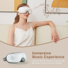 Load image into Gallery viewer, Eye Massager with Heat, Heated Eye Mask with Bluetooth Music, Massages Eye Muscles, Eye Care Gift with 5 Massage Modes and 180° Folding Design, Gifts for Friend, Mom and Dad.
