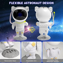 Load image into Gallery viewer, SFOUR Star Projector,Galaxy Night Light,Astronaut Starry Nebula Ceiling LED Lamp with Timer and Remote, Gift for Kids Adults for Bedroom, Birthdays,Christmas, Valentine&#39;s Day.(White)
