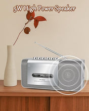 Load image into Gallery viewer, Gracioso Portable Cassette Player and Recorder, Tape Player/Recorder with AM/FM,Loud Build-in Speaker,Microphone,3.5mm Earphone Jack,Powered by AC or AA Battery for Gift,Home, headphone
