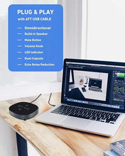 Load image into Gallery viewer, USB Speakerphone Microphone, Conference Speaker Omnidirectional Computer Mic, with 360º Voice Pickup, Touch-Sensor Buttons for Mute/unmute, Streaming, Call Speaker Skype, Webinar, Interview -(JV803)
