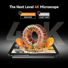 Load image into Gallery viewer, 4K Digital Microscope, Elikliv EM4K 8&quot; Coin Microscope 2000x, 52MP HDMI Microscope, Soldering Microscope for Adults, LCD Microscope for Electronics Repair, 3840P UHD Video Microsocpe, 10&quot; Stand, 64G

