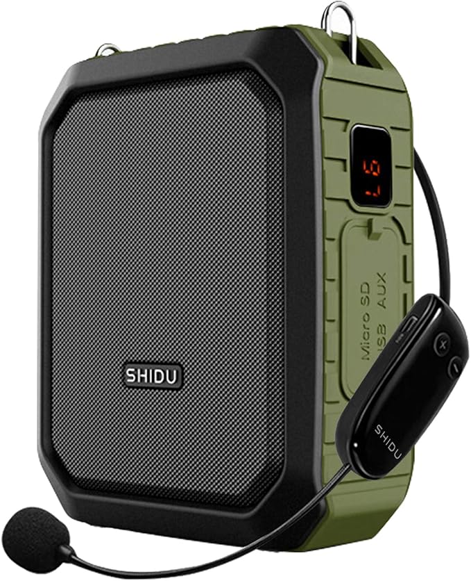 Voice Amplifier with Wireless Headset Mic - 18W 4400mAh Rechargeable Mini Pa System, Bluetooth 4.2, Waterproof IPX5 Portable Speaker for Teacher, Outdoors