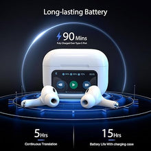 Load image into Gallery viewer, A9 pro Language Translator Earbuds, Real-Time Translator Earphones with 144 Languages and Accents 8 Offline Language Translation, Two-Way Translation Device for Travel Business Learning
