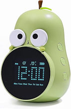 Load image into Gallery viewer, Kids Alarm Clock for Girls Pear Alarm Clock with Snooze Toddler Sleep Training Clock for Bedroom Home Office(Green)
