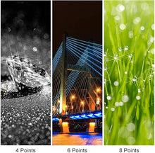 Load image into Gallery viewer, 40.5mm Star Filter 3 Pieces Starburst Lens Filter(4 Points,6 Points,8 Points) with Centre Pinch Lens Cap for Canon Nikon Sony Olympus Pentax Tarmon Sigma and Other DSLR Cameras + 3 Slot Filter Pouch
