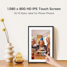 Load image into Gallery viewer, Digital Picture Frame, 10.1&#39;&#39; Frameo Digital Frame Wifi, 32GB Memory, 1280*800 HD Touch Screen Digital Photo Frame, Wall Mountable, Auto-Rotate, Share Instantly, Wedding, Birthday Gifts for Women, Mom
