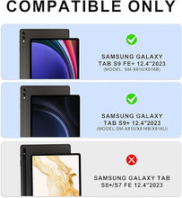 Load image into Gallery viewer, Samsung Galaxy Tab S9 Plus/S9 FE Plus 12.4” Keyboard Case | 7 Color Backlit | Detachable Wireless Bluetooth Keyboard | S Pen Holder | Smart Folio Cover for Tab S9+/S9fe+ SM-X810/X816B/X818U/X610/X616B
