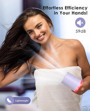 Load image into Gallery viewer, Diffuser Hair Dryer, High Speed Fast Drying Hair Dryers, Negative Ionic Professional Blow Dryer with 110000 RPM Brushless Motor, Lightweight Low Noise Thermo-Control Travel Hairdryer (Lavendar)
