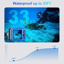 Load image into Gallery viewer, Digital Camera - 4K 56MP 33FT UHD Underwater Camera for Snorkeling with 32GB Card Dual-Screen Compact Waterproof Dustproof Floatable Camera - Autofocus Point and Shoot Digital Camera 1500mAh Battery
