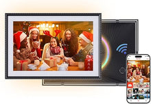 Load image into Gallery viewer, FRAMEO 10.1 inch Digital Photo Frame with LED Light, 32GB WiFi Digital Frame, 1280x800 IPS LCD Touch Screen, Auto-Rotate, Wall Mounted, Easy Setup, Share Photos &amp; Videos Instantly via Frameo App
