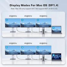 Load image into Gallery viewer, USB C Docking Station-100W Charger, 17 in 1 USB C Laptop Docking Station Triple Monitor Support for Windows(DP1.4) &amp; MacBook, 2 * 4K HDMI, 1 * 4K DP, 4*USB A, 4*USB C, Ethernet, Audio, SD4.0
