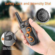 Load image into Gallery viewer, Dog Training Collar, IPX7 Waterproof Dog Shock Collar with Remote Control Range 1300ft, 3 Training Modes, Beep, Shock, Vibration, Rechargeable Shock Collar for Large Medium Small Dogs
