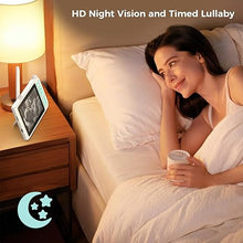 Load image into Gallery viewer, Video Baby Monitor, 2000ft Long Range, Enhanced Signal Stability, No WiFi, 5&quot; HD Screen, 5000mAh, 1080p Camera, Super Clear Night Vision, Pan-Tilt-Zoom, 2-Way Audio, AI Cry &amp; Motion Alarm
