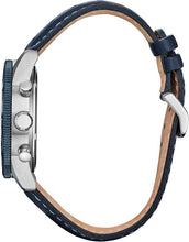 Load image into Gallery viewer, Citizen Men's Eco-Drive Weekender Sport Casual, Silver-Tone Stainless Steel Watch, Blue Leather Strap, Chronograph (Model: CA4557-01L)
