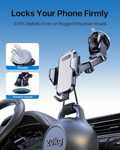 Load image into Gallery viewer, andobil Car Phone Holder Mount (Bumpy Roads Friendly) Military-Grade Phone Holders for Your Car Dashboard Windshield Air Vent Cell Phone Car Mount for iPhone 16 Pro Max 15 14 13, Samsung Silver
