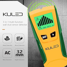 Load image into Gallery viewer, Stud Finder, 3 in 1 Multi-Function Wall Stud Sensor Detector with LCD Display and Sound Warning for AC Live Wire, Wood, Metal, Deep Scanning KULED M79
