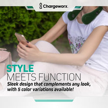 Load image into Gallery viewer, Portable Neck Fan Rechargeable USB, 5 Adjustable Modes, 4000 mAh Battery, 4-6 Hour Battery, Bladeless Fan Design, LCD Screen, Super Quiet Fan, 360° Coverage (Green)

