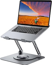 Load image into Gallery viewer, Laptop Stand for Desk, Adjustable Computer Stand with 360° Rotating Base, Ergonomic Laptop Riser for Collaborative Work, Foldable &amp; Portable Laptop Stand, fits for All 10-16" Laptops
