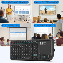 Load image into Gallery viewer, 2.4G Wireless Touchpad Keyboard and Mouse Mini Remote Control with Laser Pointer,for Windows/Android/Google/Smart TV/HTPC/IPTV/Mac OS/Linux Black
