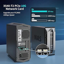 Load image into Gallery viewer, 10Gb Dual LAN Base-T PCI-e Network Card, Intel X540 Controller, NICGIGA 10Gbps Ethernet Adapter, 2 * 10Gbe RJ45 Port, 10G NIC Card, Support Windows/Windows Server/Linux/Vmware/ESX
