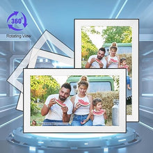 Load image into Gallery viewer, Frameo15.6 Inch Large Digital Picture Frame, 1920 * 1080 IPS FHD Touch Screen Smart WiFi Digital Photo Frame with 32GB Storage and SD Card Slot/USB Port, Free Storage - Ideal for Friends and Family
