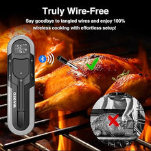 Load image into Gallery viewer, WADEO Bluetooth Meat Thermometer, Wireless Meat Thermometer for Grilling and Smoking, 500FT Digital Food Thermometer for Remote Monitoring of BBQ Grill, Oven, Smoker, Air Fryer, iOS &amp; Android
