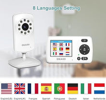 Load image into Gallery viewer, Video Baby Monitor with 2 Cameras, 2.4&#39;&#39; Portable Travel Screen, Baby Monitor No WiFi, 1000ft Long Range Transmission, Infrared Night Vision, VOX Mode, 20H Battery, Smart Alert
