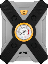 Load image into Gallery viewer, Performance Tool Vortex E00002 12V Rapid Tire Inflator w/LED Light Lever-Locking Air Chuck, Long Power Cord, Three Nozzles, Gray
