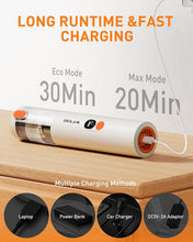 Load image into Gallery viewer, OXILAM 4 in 1 Car Vacuum - Handheld Vacuum 14000PA High Power, Portable Cordless Small Vacuum, Blow &amp; Suction 2 in 1, Up to 30 Mins Runtime, Multi-Nozzles, Vacuum Cleaner for Home, Pet, Car, Office
