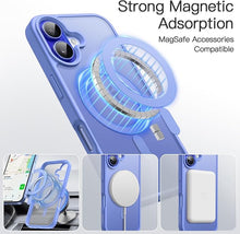 Load image into Gallery viewer, JETech Magnetic Case for iPhone 16 6.1-Inch Compatible with MagSafe, Translucent Matte Back Slim Shockproof Phone Cover (Ultramarine)
