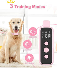 Load image into Gallery viewer, Bousnic Shock Collar for Dogs - Waterproof Rechargeable Dog Electric Training Collar with Remote for Small Medium Large Dogs with Beep, Vibration, Safe Shock Modes (8-120 Lbs)
