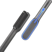 Load image into Gallery viewer, NITION LCD Ceramic Tourmaline Hair Straightening Brush 450°F Hot Hair Comb Flat Iron for Fast Straightening Long Wave, Curly Hair. Easy Hair Straightener Brush Home Styling. MCH Heating. Black
